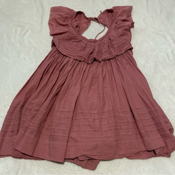 Free People Dusty Rose Gathered Dress - Picture 5 of 9